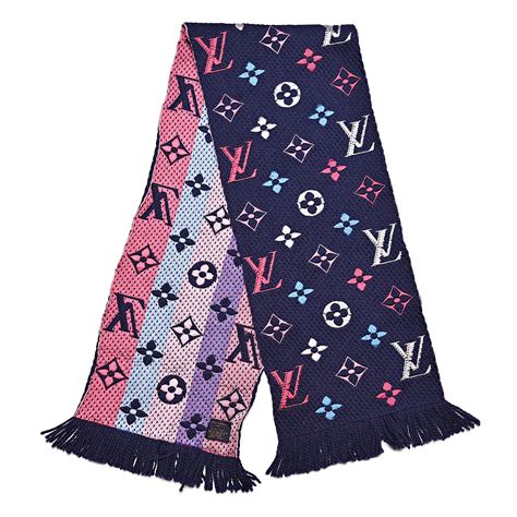 lv logomania rainbow scarf|LOUIS VUITTON Wool Silk Logomania Shine Scarf Rainbow .